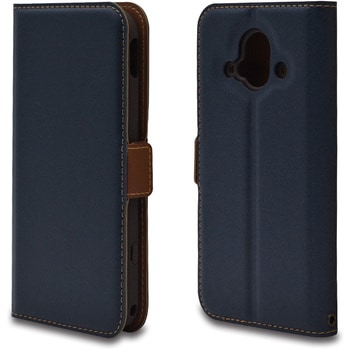らくらくスマートフォン(F-52B) 薄型手帳ケース サイドマグネット NV×BR ラスタバナナ