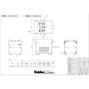 SIC-MV2203-N 入力Freeインバータ 1台 スイデン 【通販モノタロウ】