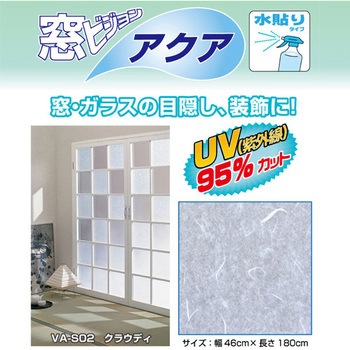 水を使って貼る飛散防止効果のある窓フィルム 菊池襖紙工場