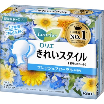 ロリエ きれいスタイルフレッシュフローラル72コ入 - 花王