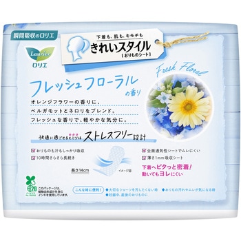 ロリエ きれいスタイルフレッシュフローラル72コ入 - 花王