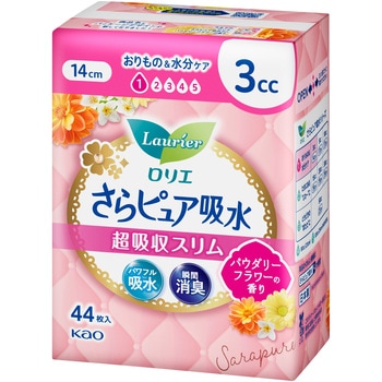 ロリエさらP吸水超吸収スリム3ccフラワー44枚 花王