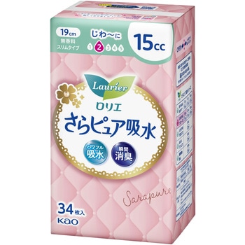 ロリエさらピュア吸水15cc34枚 花王