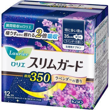 ロリエスリムGラベンダー特に多い夜用350 12コ 花王