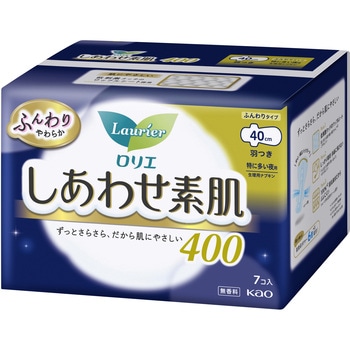 ロリエしあわせ素肌40特に多い夜用羽7コ - 花王