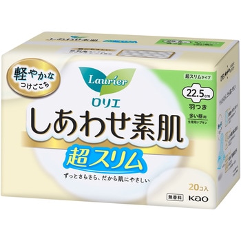 ロリエしあわせ素肌スリム多い昼用羽つき20コ入 花王