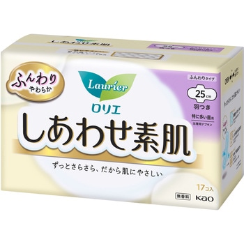 ロリエしあわせ素肌 特に多い昼用羽つき17コ入 花王