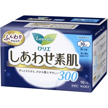 ロリエしあわせ素肌30多い夜用羽10コ 花王