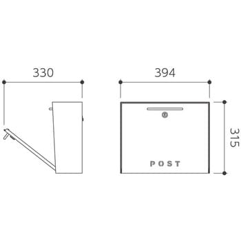 かもんポスト Deturn(デターン) 美濃クラフト 戸建住宅用ポスト 【通販モノタロウ】