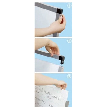 プラカードポール ホワイトボード A4横 常磐精工