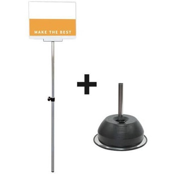 プラカードポールB A4横ベースセット 常磐精工