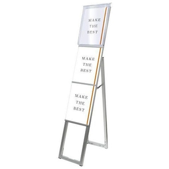 ブラックイージーリンクスタンド看板 A4縦2片面カタログケース屋外用 常磐精工