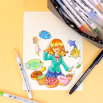 ZIG クリーンカラーリアルブラッシュ+MANGAKA 呉竹