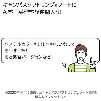 キャンパスソフトリングドット40枚B5 コクヨ