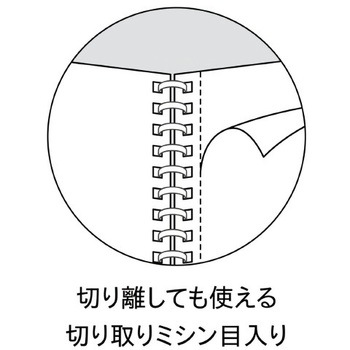 キャンパスソフトリングドット40枚B5 コクヨ