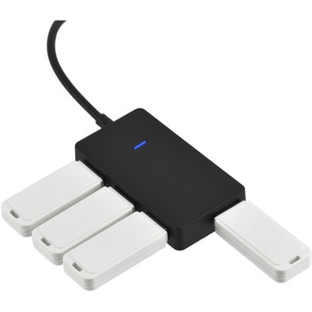 広々ポート搭載の4ポート USBハブ グリーンハウス