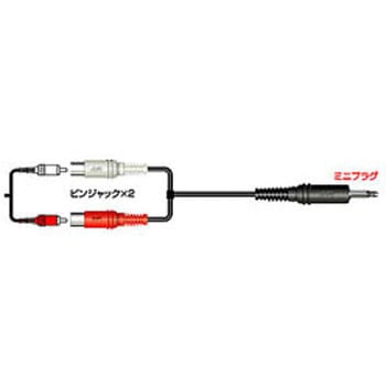 オーディオ変換ケーブル(モノラルミニ⇔RCA×2/0.3m) CN-1360A JVC(ビクター)