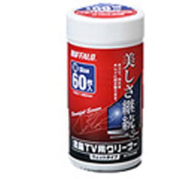 テレビ画面クリーナー ウェットタイプ (Mサイズ・60枚入り) BSTV03CW60 BUFFALO(バッファロー)