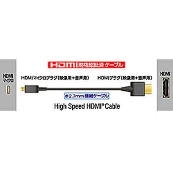 VXHD410VS VX-HD410VS HDMIケーブル ブラック [1m /HDMI⇔MicroHDMI