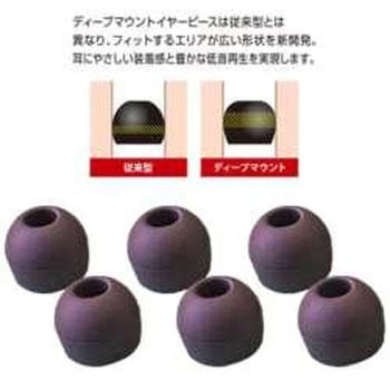イヤーピース deep mount earpiece 単品(L) HP-DME01K ラディウス