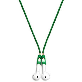 Tapper レザーイヤホンストラップ For AirPods (グリーン)  GREEN Leather-Strap-GR Tapper(タッパー)