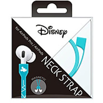 AirPods Pro/AirPods用 ネックストラップ  ミッキーマウス/ブルー PG-DNST03MKY PGA