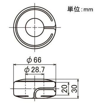 Φ28イレクター用HUGバンパー 矢崎化工