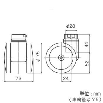プラスチック製パイプキャスター 矢崎化工