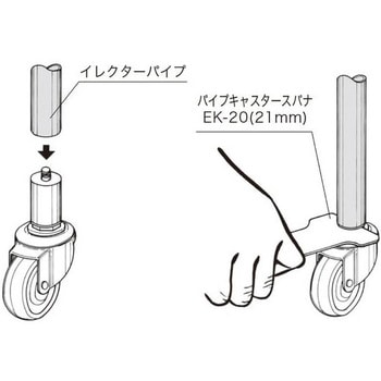 金属製パイプキャスター 矢崎化工