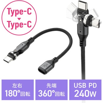変換ケーブル USB TypeC-USB TypeC サンワダイレクト
