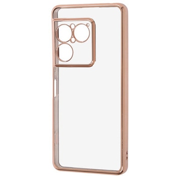 Xperia 1 VIII / ソフトケース 精密設計 フレームメッキ / ピンクゴールド レイ・アウト