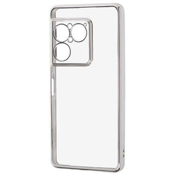 Xperia 1 VIII / ソフトケース 精密設計 フレームメッキ / シルバー レイ・アウト