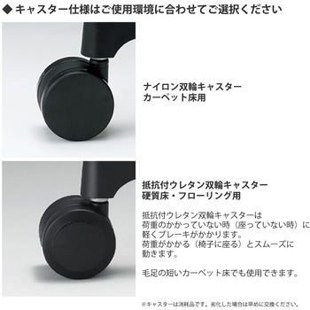 ノートチェア ハイバック 固定肘 ランバーサポートなし クロスPV ウレタンキャスター<配送時組立サービス付> イトーキ