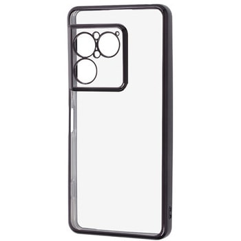 Xperia 1 VIII / ソフトケース 精密設計 フレームメッキ / ブラック レイ・アウト