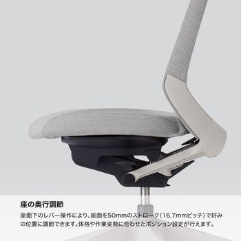 ノートチェア プレーンメッシュバック 肘無 ハイバック ランバーサポート付 ウレタンキャスター＜配送時組立サービス付＞ イトーキ