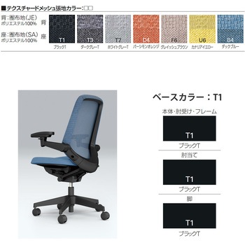 ノートチェア テクスチャードメッシュバック 可動肘 ハイバック ランバーサポート付 ナイロンキャスター＜配送時組立サービス付＞ イトーキ