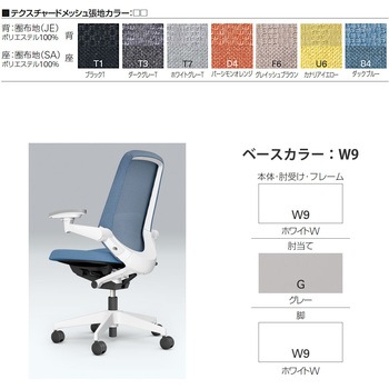 ノートチェア テクスチャードメッシュバック 可動肘 ハイバック ランバーサポート付 ナイロンキャスター＜配送時組立サービス付＞ イトーキ