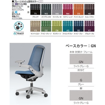 ノートチェア プレーンメッシュバック 可動肘 ハイバック ランバーサポート付 ウレタンキャスター＜配送時組立サービス付＞ イトーキ