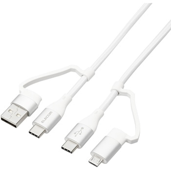 USBケーブル 4in1 ( タイプC + USB A - USB タイプC + microB ) PD 60W対応 スマートフォン タブレット エレコム
