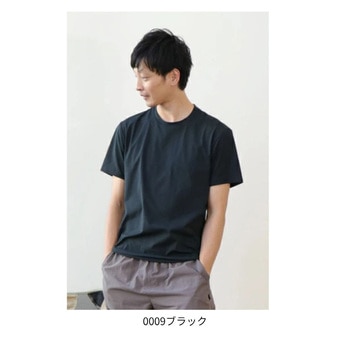 メンズ半袖プルオーバーTシャツ フットマークナチュラル