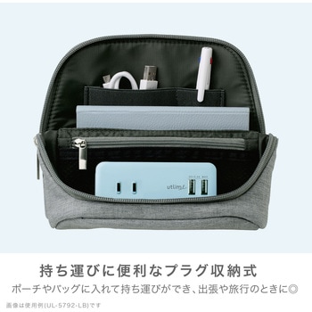 3口コンセント 直挿しタイプ USBポート付 ユートリムエル SONIC(ソニック・文具)