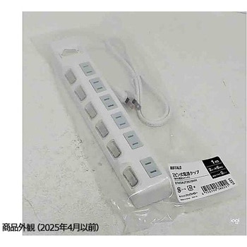 2ピン式電源タップ 集中&個別スイッチ/6個口/1.0m ホワイト BUFFALO(バッファロー)