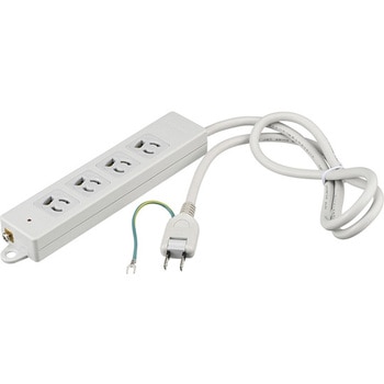 3ピン式電源タップ 2重構造 ランプ付 1m ライトグレー BUFFALO(バッファロー)