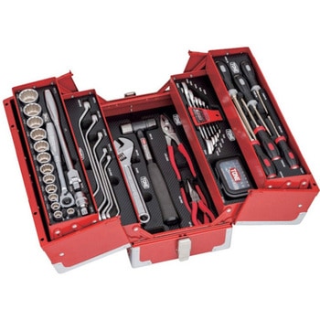 整備用工具セット ツールセット レッド 間口433×奥行220×高さ240mm 差込角12.7mm TONE(トネ/旧:前田金属工業)
