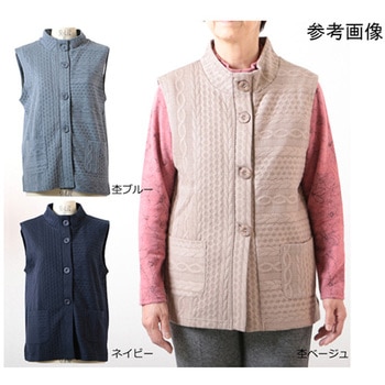 前開き斜め釦スタンドベスト プランシャン