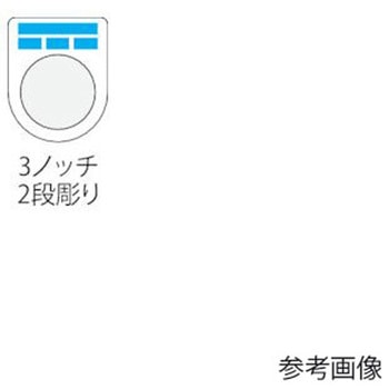 押ボタン メガネ銘板 Φ30.5 別作 3ノッチ2段彫り アイマーク