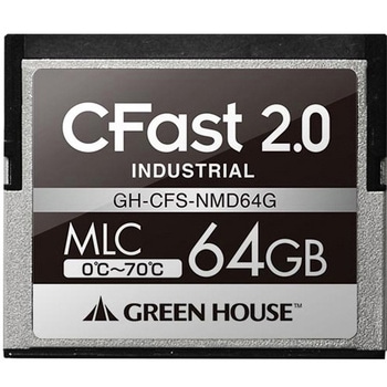 CFast2.0 SATA6.0Gb/s MLC 0～70℃ 64GB グリーンハウス
