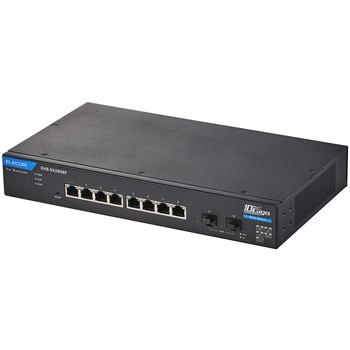 スイッチングハブ 8ポート+SFP+×2 Webスマート 金属筐体 静音 VLAN/QoS/LAG 省エネ(IEEE 802.3az) エレコム