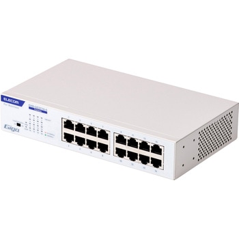 スイッチングハブ 1Gbps アンマネージ 金属筐体 電源内蔵 静音ファンレス 省エネ(IEEE 802.3az) エレコム