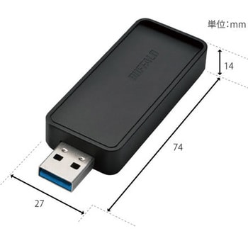 WI-U3-866DS エアステーション 11ac/n/a/g/b 866Mbps USB3．0用 無線LAN子機 1台 BUFFALO(バッファロー)  【通販モノタロウ】